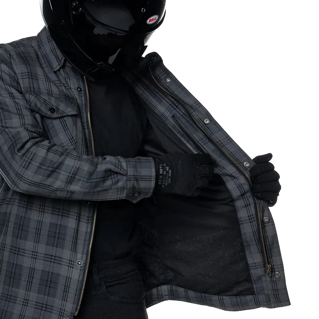 Akin Moto - Darkwood Grey Motorcycle Shirt
