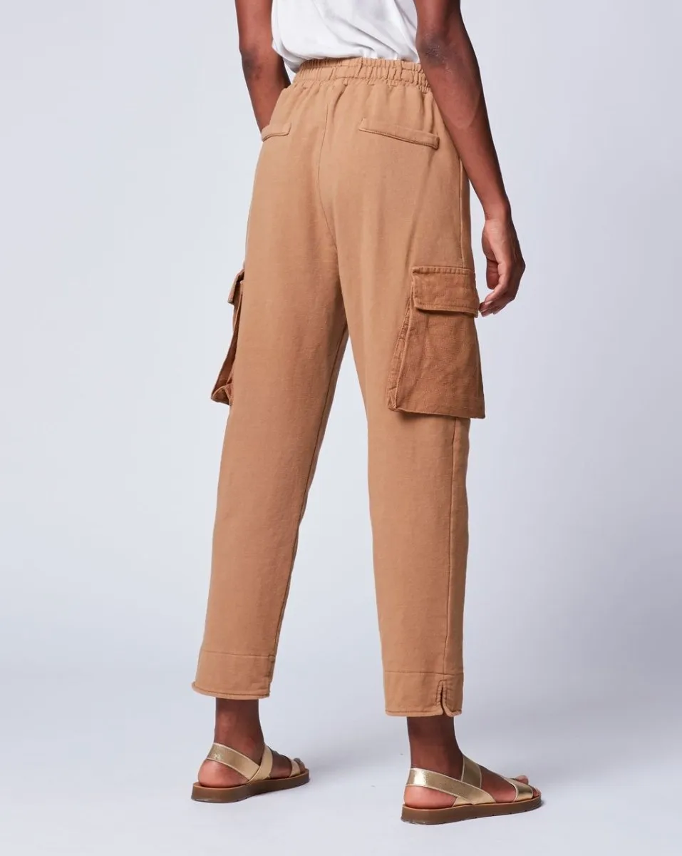 Drawstring Cargo Pants with Canvas Pockets