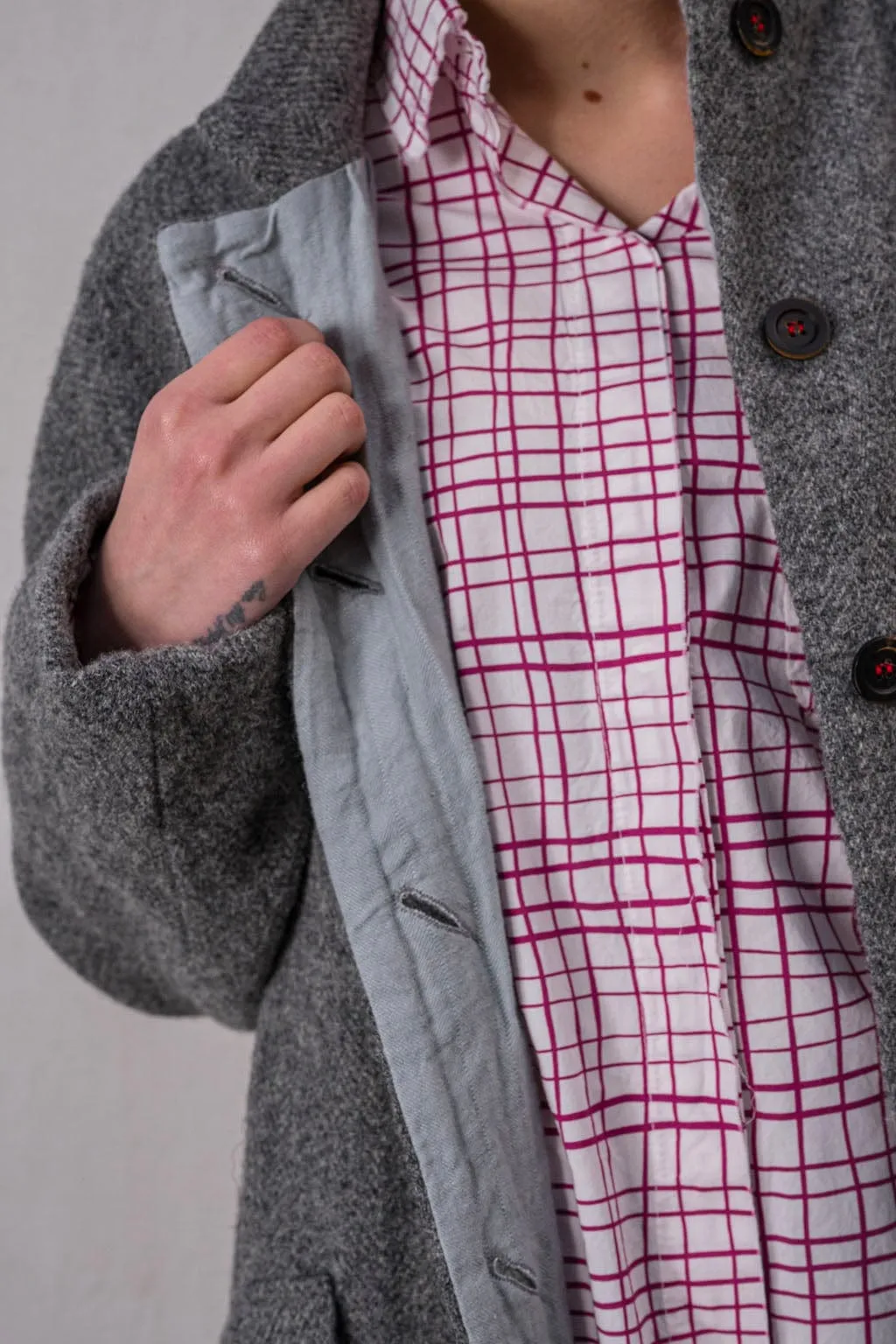 Dress Print Dorinda | Fuchsia Checks