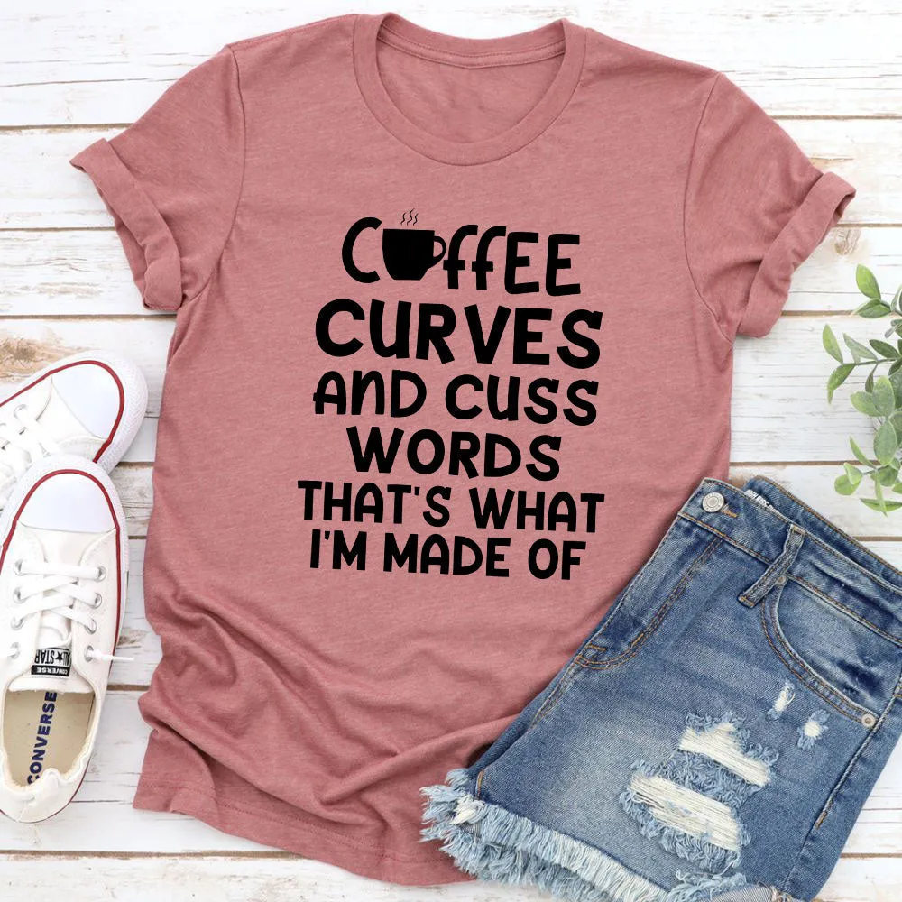 Graphic T-Shirts Coffee Curves & Cuss Words T-Shirt