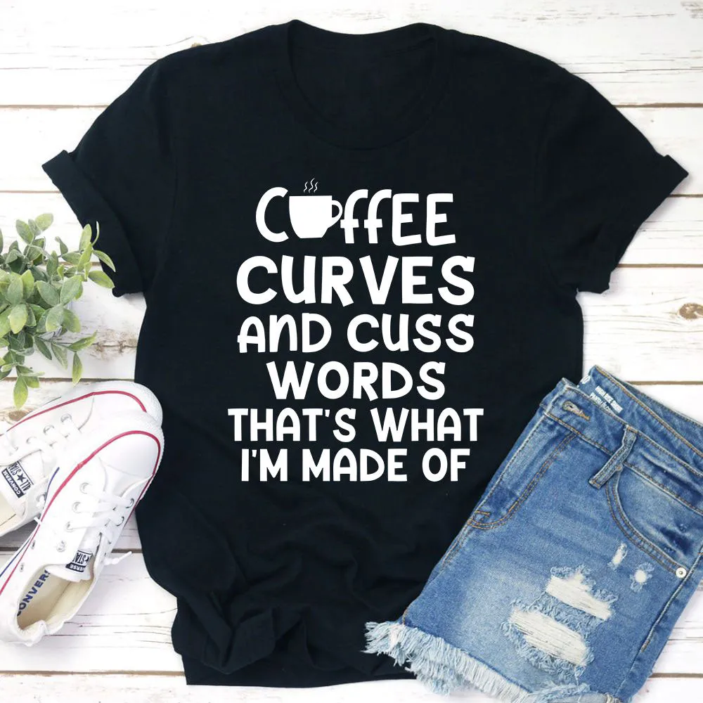 Graphic T-Shirts Coffee Curves & Cuss Words T-Shirt