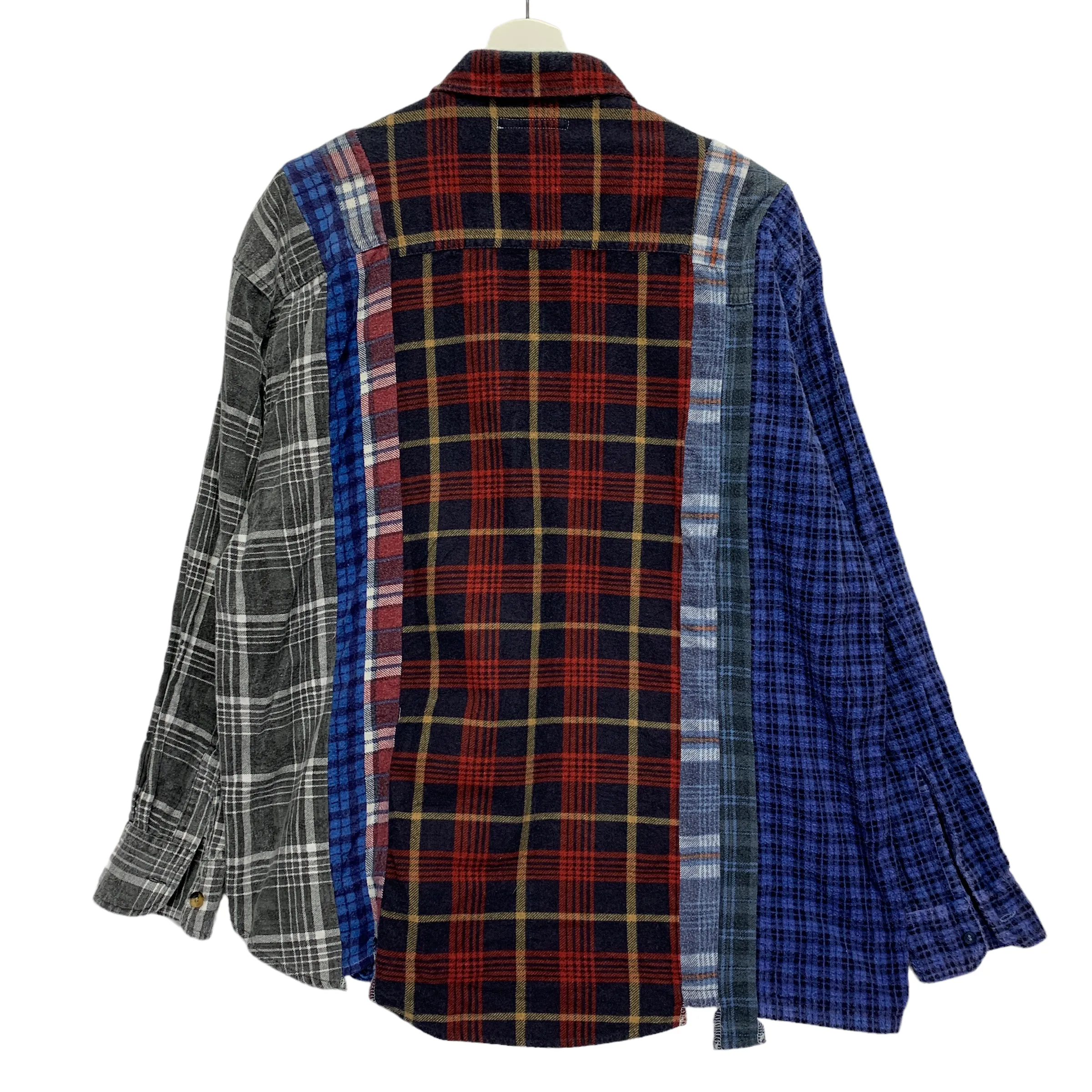[L] Needles Rebuild 7 Cut Flannel Shirt Remake