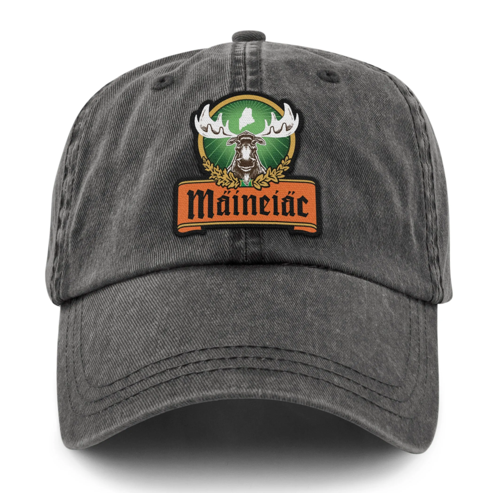 Maineiac Moose Washed Dad Hat