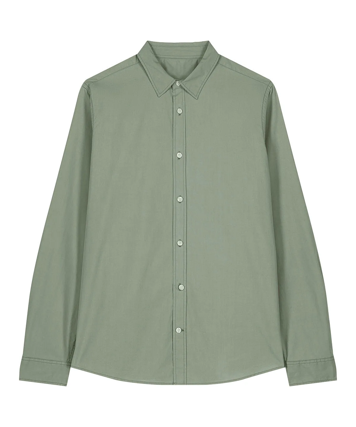 Organic Poplin Long Sleeve Shirt: Womens