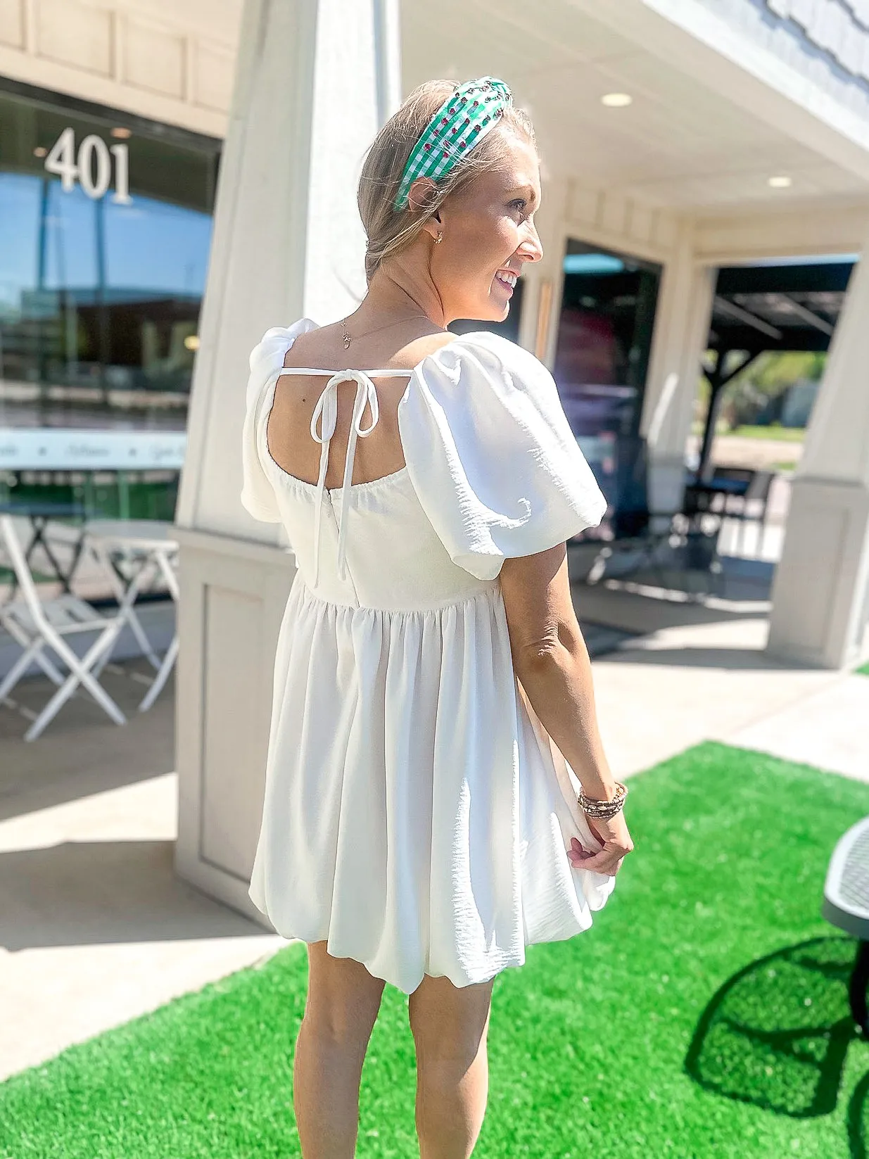 Patty Short Bubble Sleeve Dress