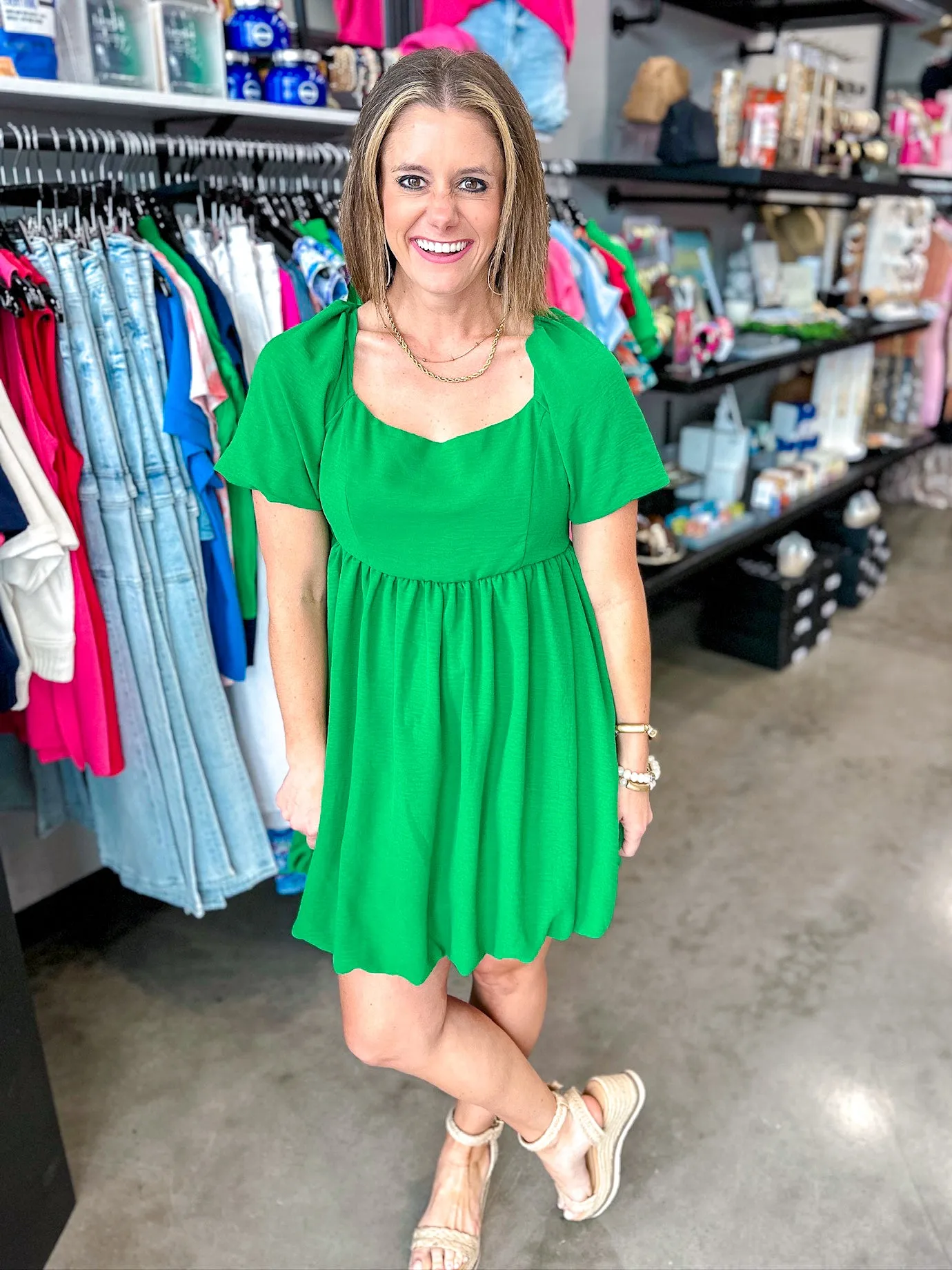 Patty Short Bubble Sleeve Dress