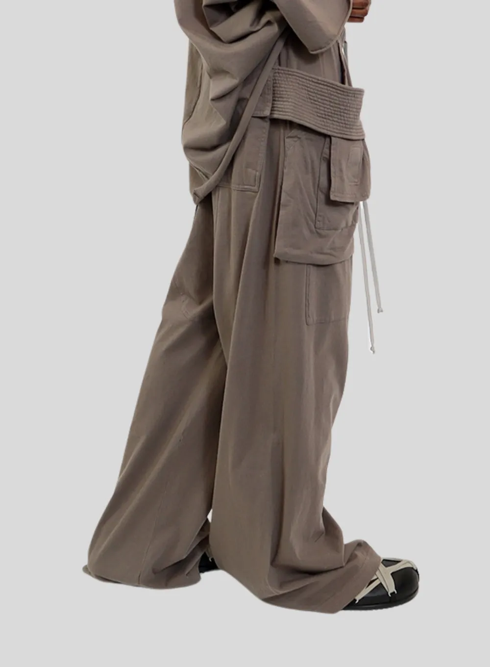 RICK OWENS DRKSHDW MEN'S | Creatch Wide Drawstring Cargo
