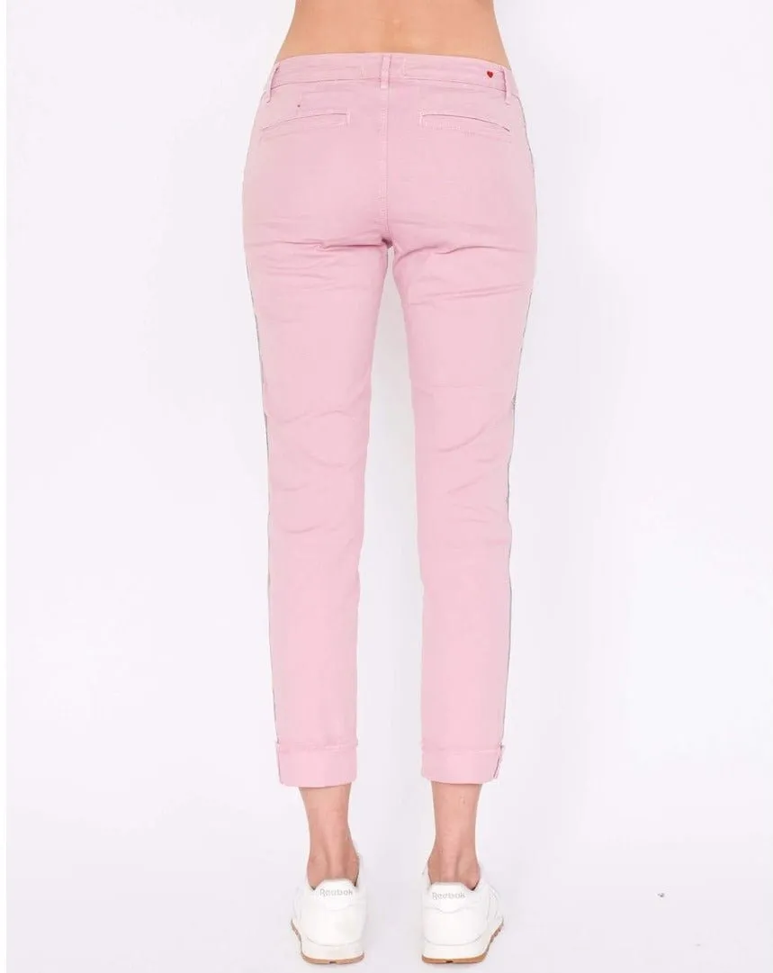 Sundry Glitter Stripe Roll Up Chino Trousers