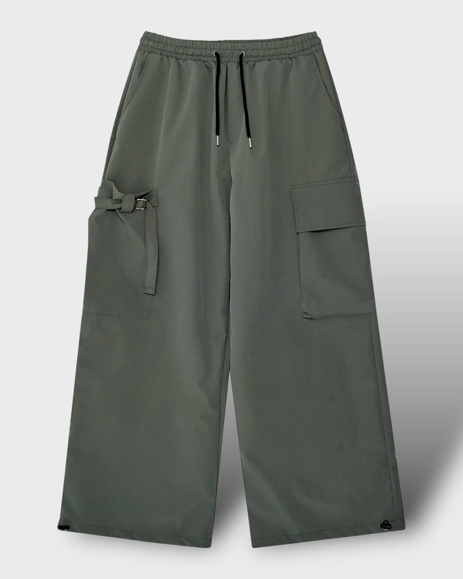 Unbalanced Pocket Wide Cargo Pants