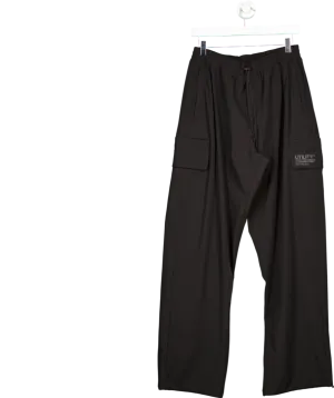 Vanquish Black Utility Wide Leg Cargo Pants UK L