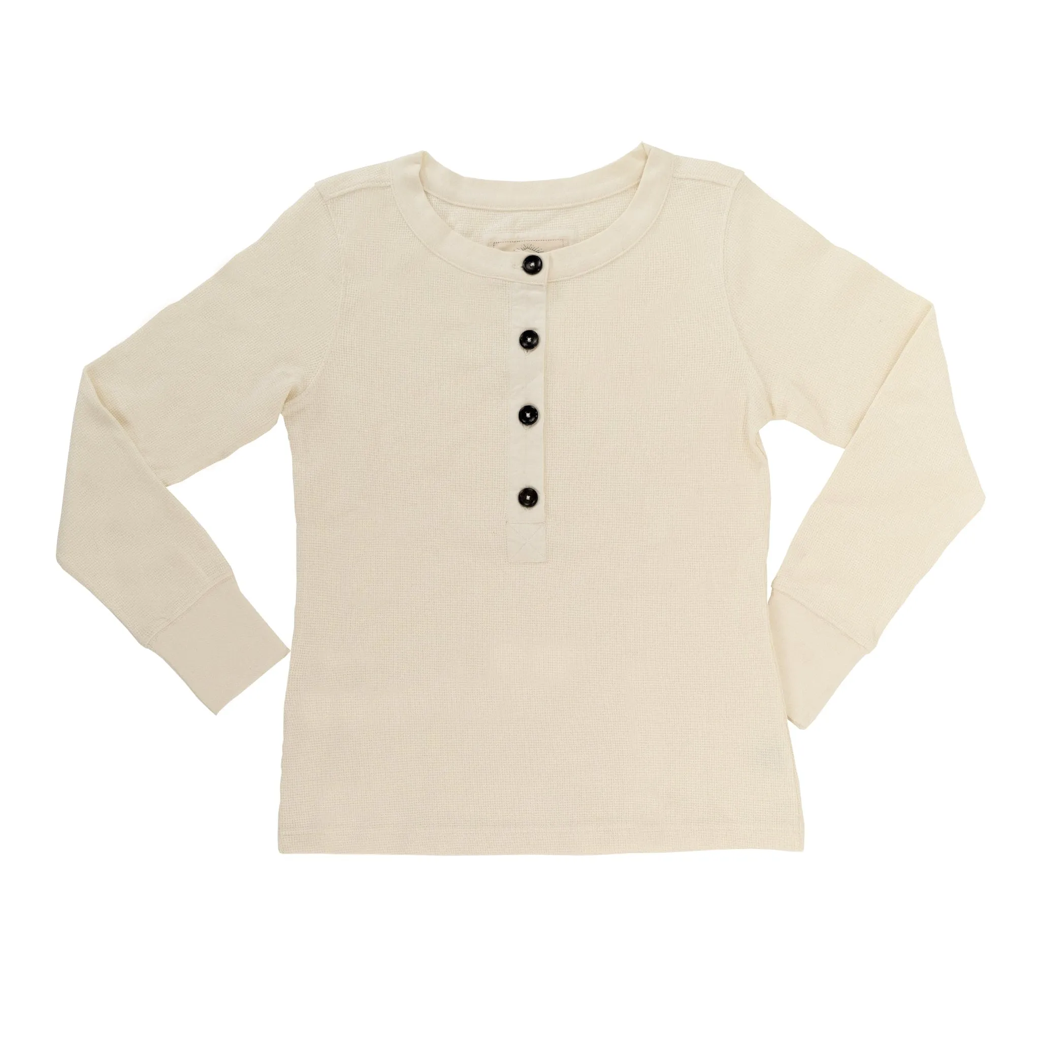 Women’s Organic Thermal Henley - White Sand